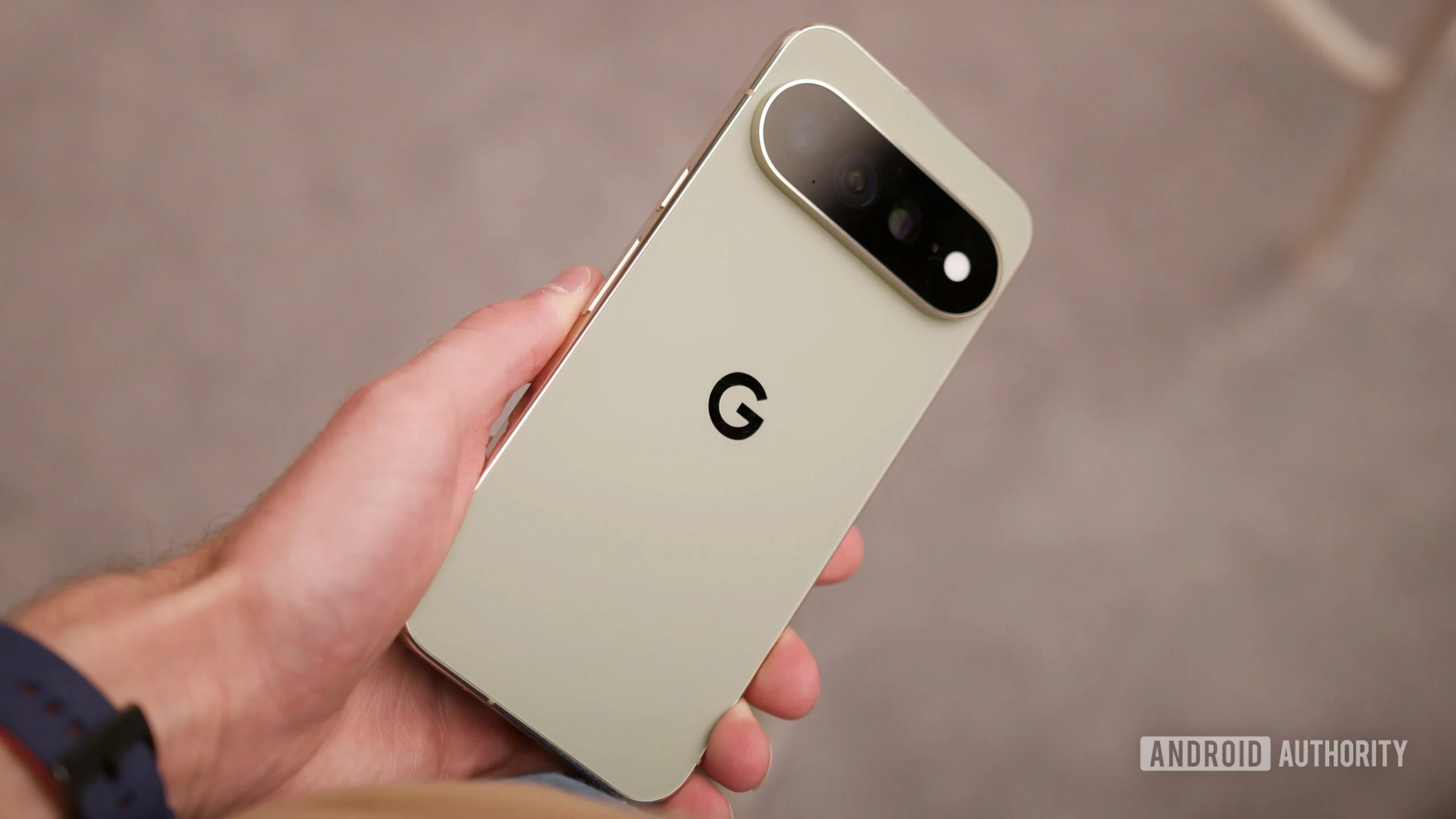 The Google Pixel 11 Pro XL in its Olive color.